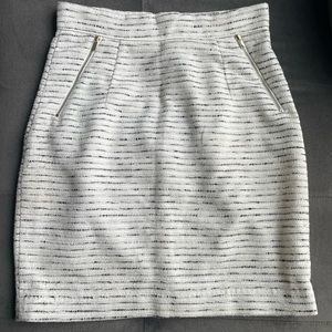 Black & white tweed pencil skirt